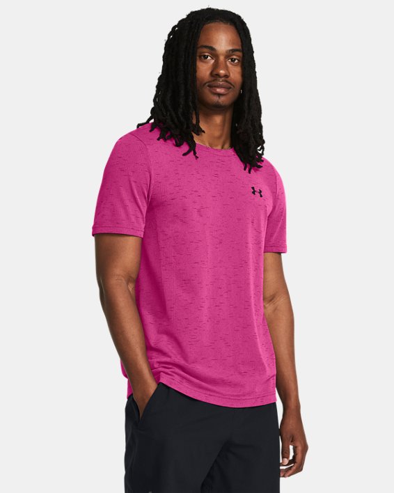 Men's UA Vanish Seamless Short Sleeve, Pink, pdpMainDesktop image number 0